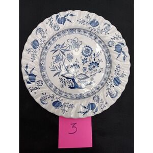 Johnson Brothers Blue Nordic Ironstone Plate Hand Engraving Dinner Plate